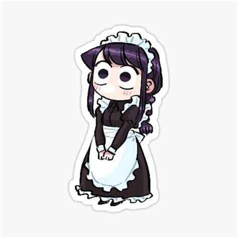 Komi Shouko Chibi Maid Small Sticker For Sale By Bambeau Redbubble
