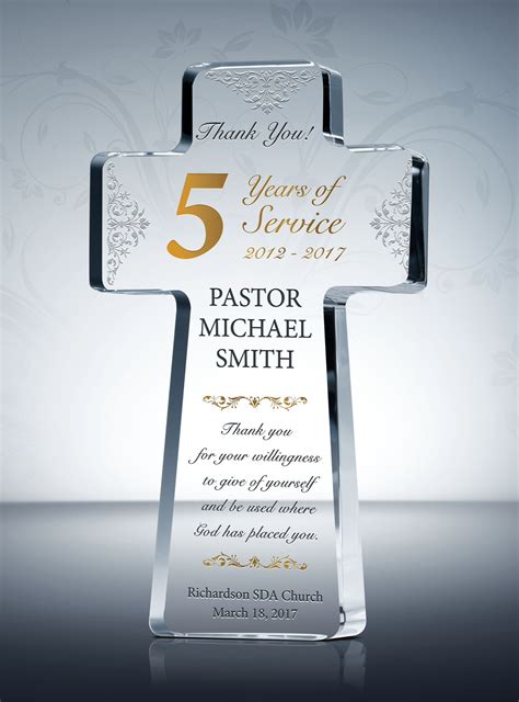 Pastor Appreciation Cross Plaques And Sample Wordings Graduation