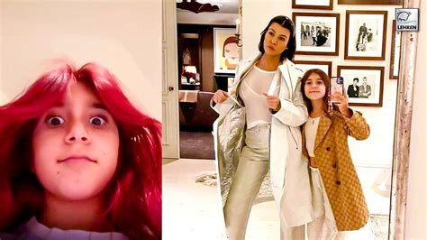 Kourtney Kardashians Daughter Penelope Dyes Her Hair Red