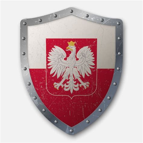 Premium Vector Old Shield With Flag Of Poland