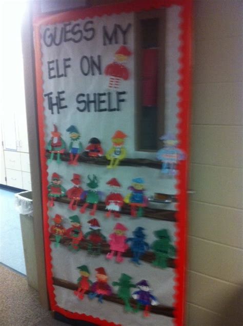 Linda from craftaholics anonymous created this clever shelf using an old door. Run Teacher Run!: Elf on the Shelf Door Decorating Idea ...