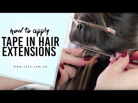 Easiest way to remove tape in extensions at home with no damage. How to Apply ZALA Tape Hair Extensions - YouTube