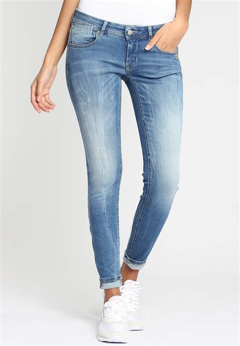 Gang Jeans Skinny Fit Midblue Vintagelight Blue Denim Zalandode