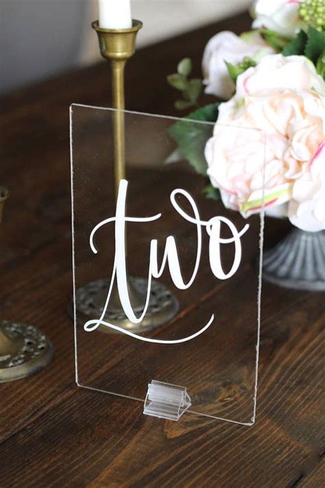 Beautiful Wedding Acrylic Table Numbers Perfect For Your Modern