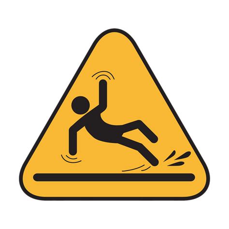 Slip And Fall Hazard Sign Transparent PNG StickPNG