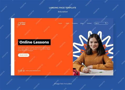Premium Vector Education Online Course Landing Page Design Template