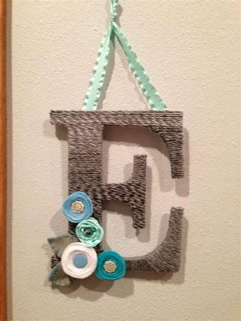 Yarn Wrapped Letter With Ribbon Yarn Wrapped Letters Crafts Diy Crafts