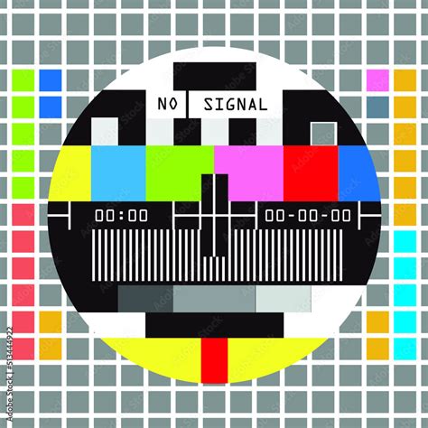 Television Test Of Stripes Signal Tv Pattern Test Or Television Color