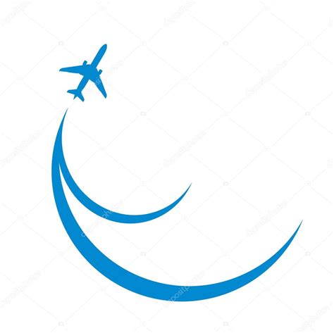 Blue Airplane Silhouette — Stock Vector © Chrupka 41942331