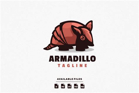 Armadillo Mascot Logo Grafik Von Artbernadif · Creative Fabrica