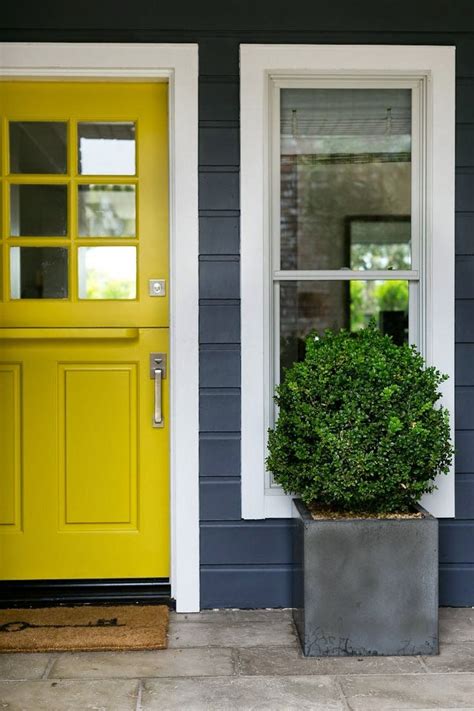 The first three orange doors sport a simple frame with clean, geometric lines. 3 sunny yellow dutch doors | Dutch door, Interior barn ...