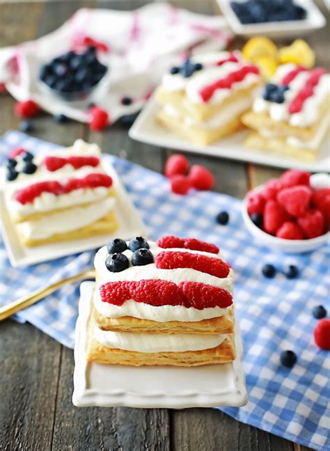 American Flag Dessert Raspberry Lemon Napoleon Tangled With Taste