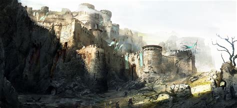 Castle Ruins Digital Wallpaper Landscape For Honor Artwork Hd
