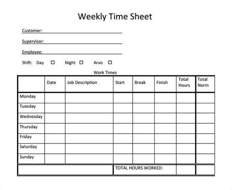 I posted an editable sheet once and someone commented the exact same thing there too! Timesheet Template Free Printable Luxury Weekly Timesheet Template Word - Emmamcintyrephotogra ...