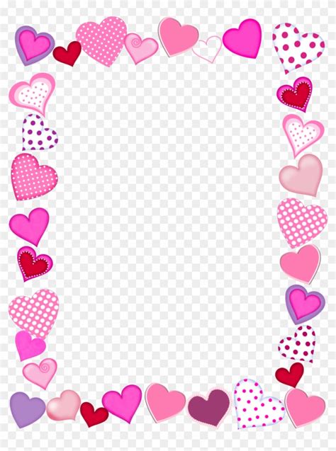 Art Collectibles Clip Art Valentine Border Heart Border Png Clipart