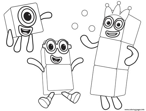 Numberblocks Coloring Pages Printable