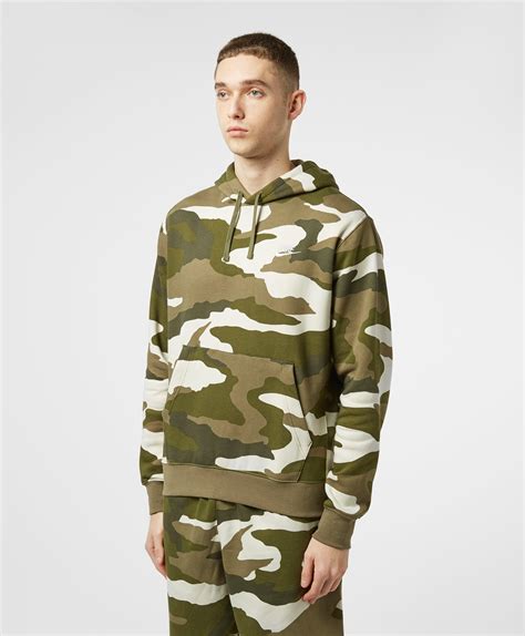 Nike Cotton Camo Overhead Hoodie In Green For Men Lyst