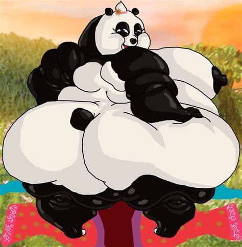 Rule 34 Anthro Bear Black Fur Dreamworks Female Fritztcatking Furry Giant Panda Huge Breasts