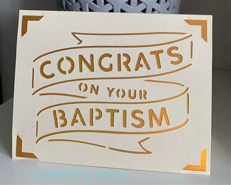 Congrats On Your Baptism Card Etsy