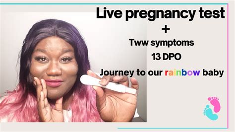 Live Pregnancy Test 13 Dpo Two Week Wait Symptoms Youtube