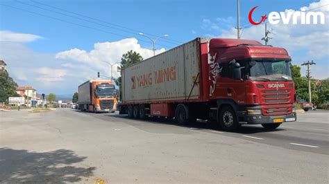 Osmancık taki TIR konvoyu geçişi merak uyandırdı YouTube