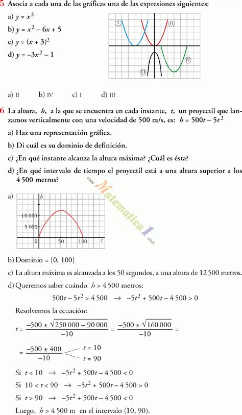 Funciones Cuadraticas Ejercicios Resueltos En Pdf