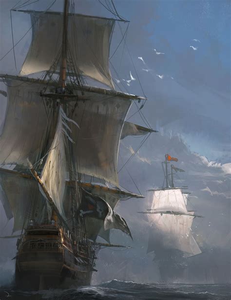 International Mercenary Old Sailing Ships Concept Art World Sailing