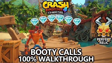 Crash Bandicoot Walkthrough Booty Calls All Gems Perfect Relic YouTube