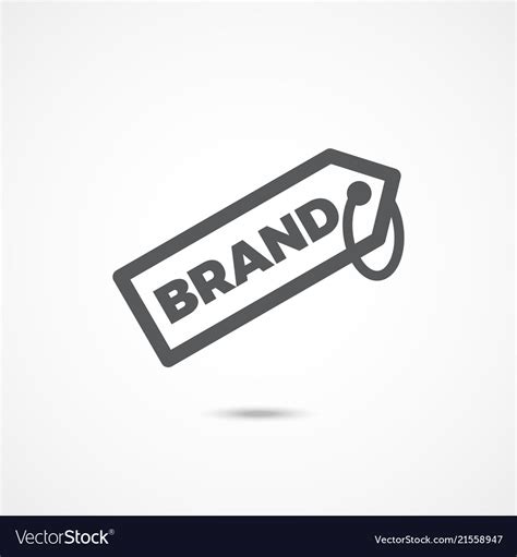 Brand Icon On White Royalty Free Vector Image Vectorstock