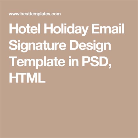 Billie holiday with william dufty 1956 lady sings the blues. Hotel Holiday Email Signature Template | Email signature ...