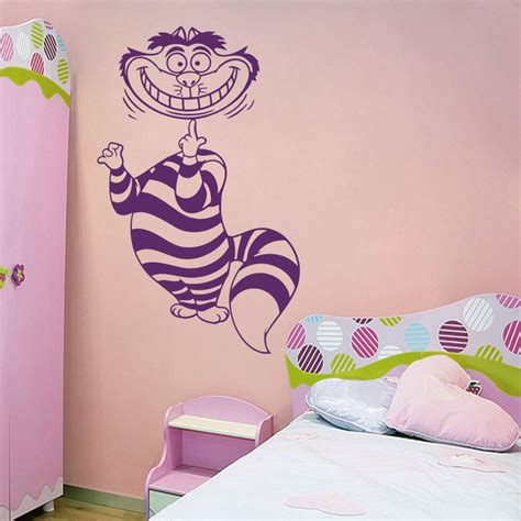 Vinyl Wall Decal Cheshire Cat Wall Sticker Alice In Wonderland