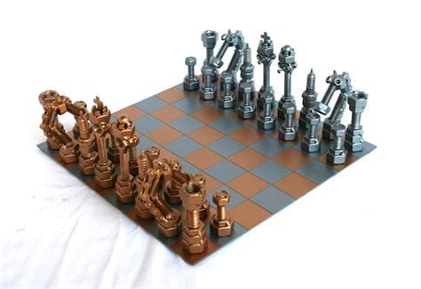 Decorative Metal Chess Set Etsy