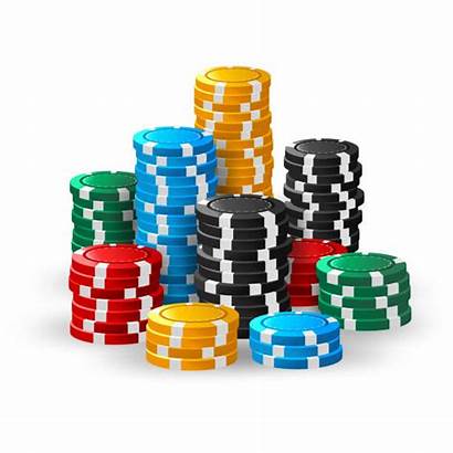 Chips Poker Vector Chip Casino Stacks Clip