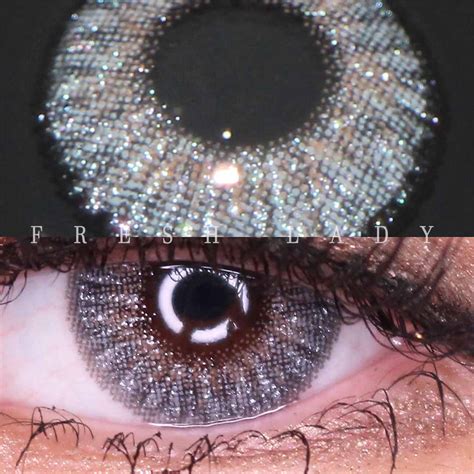 freshlady super crystal glitter gray colored contact lensesprescript