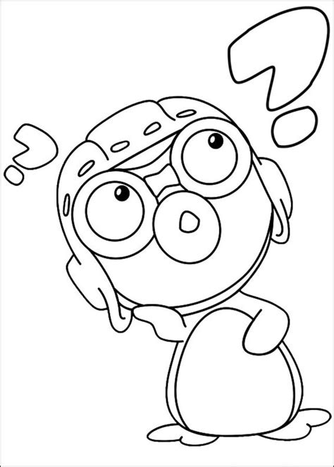 Dibujos para colorear Pororo El Pequeño Pingüino imprimible, gratis