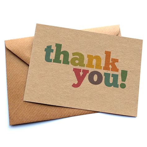 Set Of 12 Colourful Thank You Postcard Note Cards By Dig The Earth