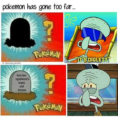here lies squidward s hopes and dreams diglett gravestone know your meme