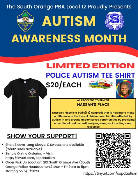 Police Pba Local 12 Supports Autism Awareness — South Orange Downtown