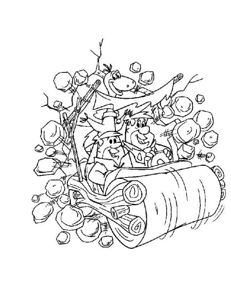 Fred Flintstone And Barney Rubble Coloring Page Free Printable 0 The