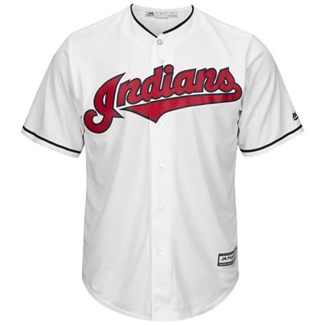 Majestic Athletic Mlb Cleveland Indians Cool Base Home Jersey Teams