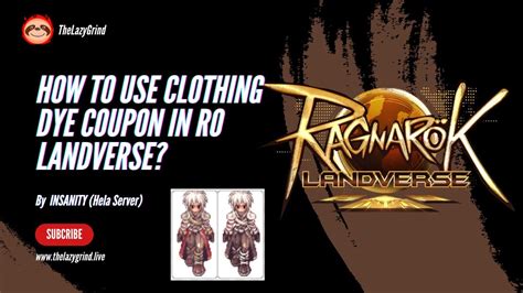 How To Use Clothing Dye Coupon In Ro Landverse Youtube