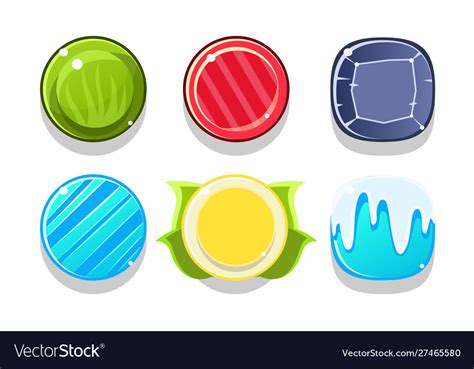 Colorful Glossy Balls Set Shiny Spheres Game Vector Image