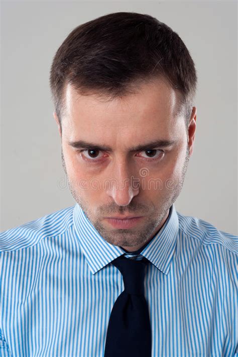 Angry Emotion On Face Of Business Man Stock Photo Image Of Serious