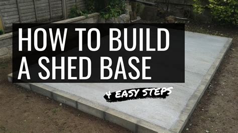How To Build A Shed Base 4 Easy Steps Concrete Base Method Youtube