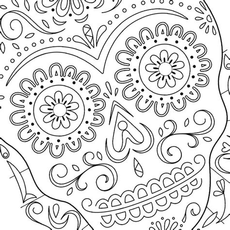 Download Day of the Dead Sugar Skull Coloring Page | Hallmark Ideas & Inspiration