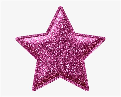 Nitwit Collection Pink Glitter Star Png Transparent Png 610x581