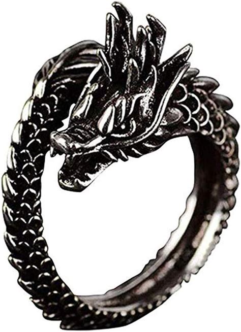 Pulabo Creative Personality Adjustable Dragon Style Ring Men Women