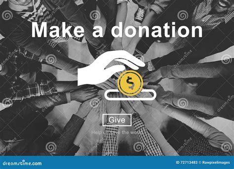 Make A Donation Charity Donate Contribute Give Concept Stock Image