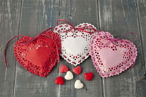 Doily Hearts Simple Valentines Ts Handmade Kids Paper Lace Doilies