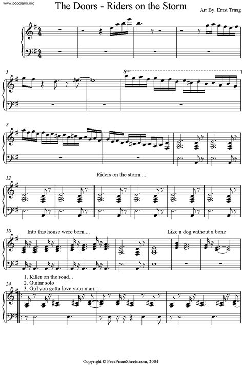 Dec 30, 2020 · riders on the storm walkthrough meeting with panam. The Doors-Riders On The Storm Sheet Music pdf, - Free ...